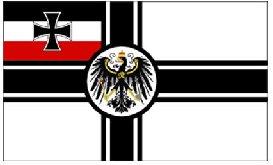 Deutsch Imperial War Flag PVC-Klett Flecken Abzeichen 